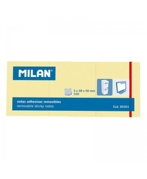 Lipnūs lapeliai užrašams Milan, 38x50mm, 3x100l.