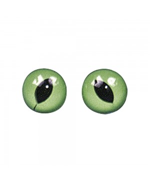 Akys plastikinės įsiuvamos žalios, 8mm, 10vnt.