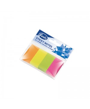 Popieriniai lipnūs indeksai FOROFIS, 4 neoninių spalvų po 40vnt., 20x50 mm 