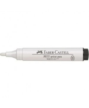 Rašiklis Faber-Castell PITT, storas, White 101, 1vnt.