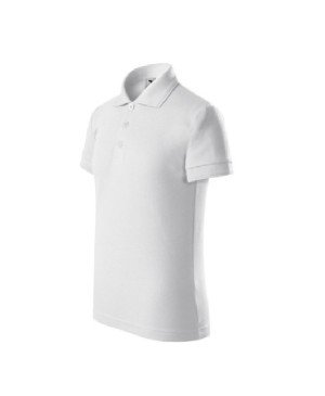 Vaikiški marškinėliai Malfini Pique Polo 222, 200g/m², balta sp., 134cm/8metų