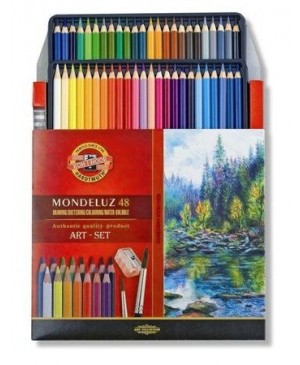 Akvareliniai pieštukai "Mondeluz Art Set" 48 spalvų
