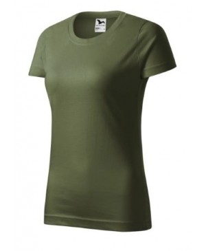 Moteriški marškinėliai Malfini Basic 134, 160g/m², tamsi chaki, S