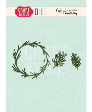 Kirtimo formelė Craft & You - Coniferous Wreath CW252