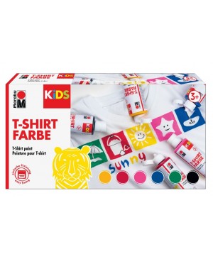 Tekstilės dažų rinkinys Marabu Kids T-Shirt, 6x80ml
