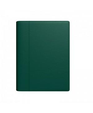 Darbo knyga - kalendorius Timer Spirex Day 2024 m. A5, su spirale, minkštas dirbtinės odos tamsiai žalios spalvos viršelis