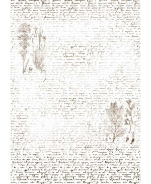 Raštuotas plastikas Fabrika Decoru – Text with herbarium, 21x 29.7cm, 1vnt