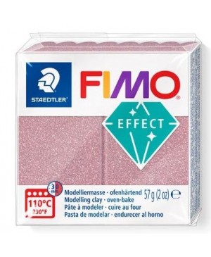 Modelinas Fimo Effect Glitter, 57g, 212 rožinio aukso su blizgučiais