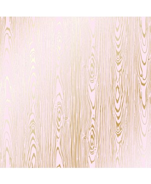 Popierius su metalizuotais motyvais Fabrika Decoru - Golden Wood Texture Light pink, 200 g/m², 30.5x30.5cm, 1 vnt.