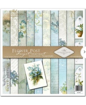 Skrebinimo popieriaus rinkinys ITD - Flower Post - Forget - me - not, 31x32cm, 10 lapų, 200 g/m²