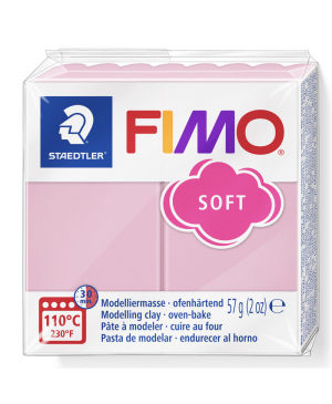 Modelinas Fimo Soft, 57g, T21 braškių kremo rožinė