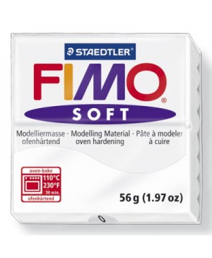 Modelinas Fimo Soft, 56g, 0 balta	