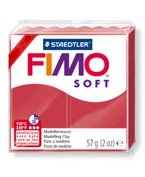 Modelinas Fimo Soft, 56g, 26 vyšninė raudona