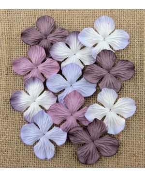 Popierinės gėlytės Promlee Flowers - Mixed Purple/Lilac Hydrangea blooms SAA-389-35, 35mm, 20vnt.