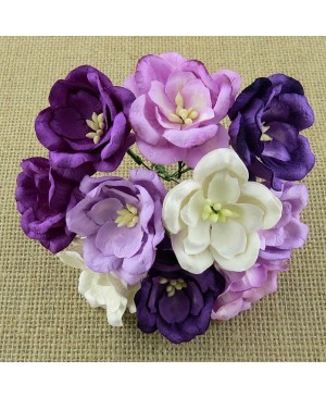 Popierinės gėlytės Promlee Flowers - Mixed Purple-Lilac Magnolias SAA-422, 35mm, 10vnt.