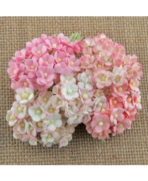 Popierinės gėlytės Promlee Flowers - Miniature Mixed Pink Sweetheart Blossoms SAA-442, 10mm, 20vnt.