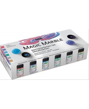 Marmuravimo dažai Kreul Magic Marble Metallic Colors, 6x20ml
