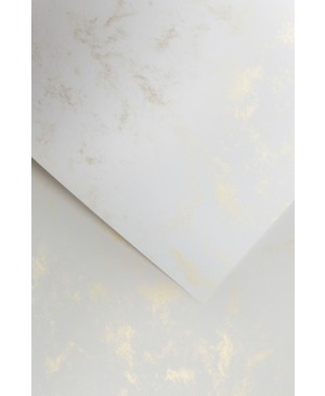Popierius Marmur, A4, 220 g/m², baltas su žvilgiu auksiniu ornamentu, 1 vnt.