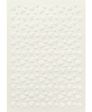 Popierius Flock Hearts, A4, 220 g/m², baltas su pūkuotu reljefu, 1 vnt. 