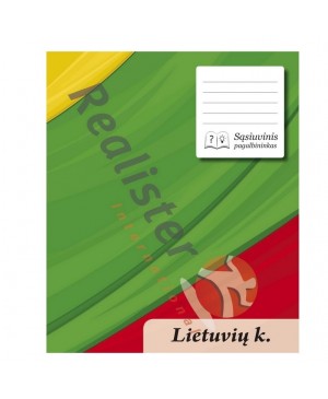 Sąsiuvinis pagalbininkas lietuvių k. linijomis, 32 lapų