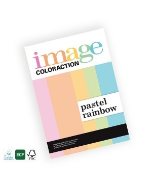 Spalvoto popieriaus Image Coloraction FSC Mix Credit rinkinys Pastel Rainbow A4, 80 g/m² , 7 x10 l. pastelinių sp.