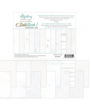 Skrebinimo popieriaus rinkinys Mintay - Basic Book 01 - White Backgrounds, 15.2x20.3cm, 240g/m² , 24 lapai