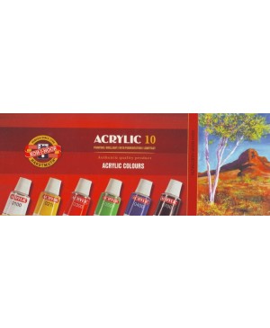 Akrilo dažų rinkinys Koh-I-Noor Acrilyc 10 spalvų x 16ml
