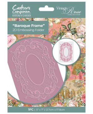 Reljefavimo formelė Crafter's Companion - Vintage Rose Collection - Baroque Frame 2D