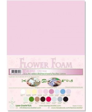 Putgumė Leane Creatief - Flower Foam Foamiran - Sendinta rausva, 0.8mm, A4, 10 lapų      