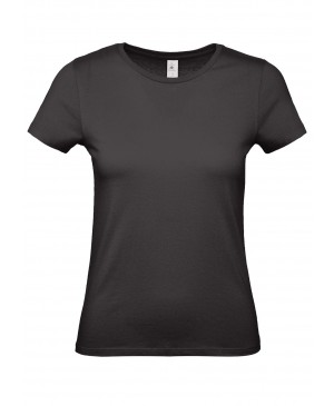 Moteriški marškinėliai B&C 190, juodos spalvos