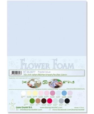 Putgumė Leane Creatief - Flower Foam Foamiran - Pastelinė melsva, 0.8mm, A4, 10 lapų      