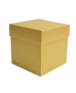 Išsiskleidžianti dėžutė ID25 perlamutro aukso spalvos, 10x10x10cm, 1vnt.