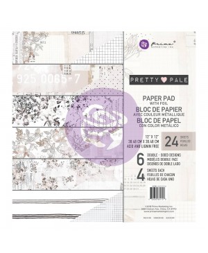 Skrebinimo popieriaus rinkinys Prima Marketing - Pretty Pale, 30.5x30.5cm, 230g/m², 24 lapai