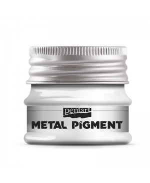 Pigmentinė pudra Pentart Metal Pigment, 8g, silver (40087)