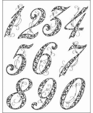 Silikono antspaudų rinkinys Jubiliejiniai skaičiai, 14x18 cm
