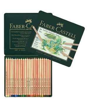 Pasteliniai pieštukai Faber-Castell PITT, 24 spalvos