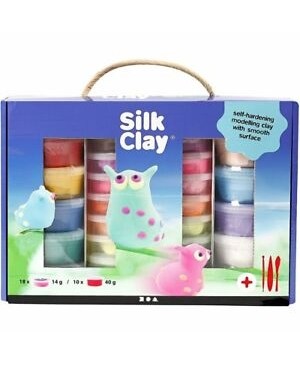 Modelinas Silk Clay CCH, rinkinys 10x40g ir 18x14g