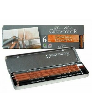Eskizavimo pieštukų rinkinys Cretacolor Basic Pencil pocket set, metalinėje dėžutėje, 6vnt.