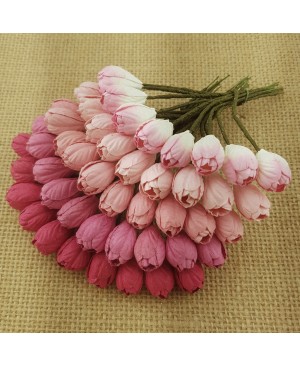 Popierinės gėlytės Promlee Flowers - Mixed Pink Tulip SAA-127, 10mm, 10vnt.