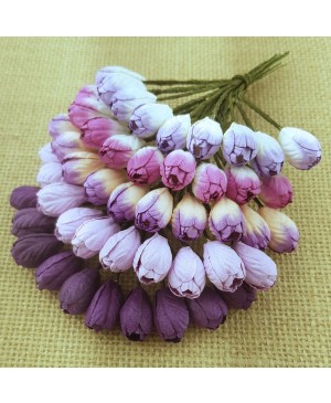 Popierinės gėlytės Promlee Flowers - Mixed Purple-Lilac Tulip SAA-129, 10mm, 10vnt.