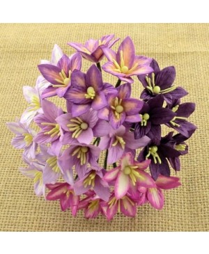 Popierinės gėlytės Promlee Flowers - Mixed Purple-Lilac Lily SAA-134, 25mm, 10vnt.