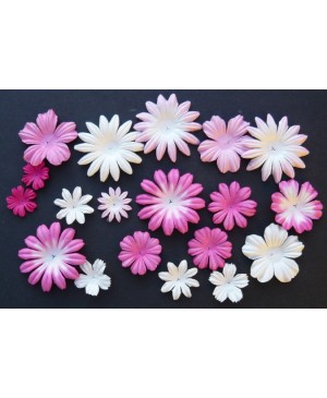 Popierinės gėlytės Promlee Flowers - Mixed Pink/White Blooms set SAA-156, 100vnt. 