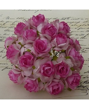 Popierinės gėlytės Promlee Flowers - Pink-Deep Pink Wild Roses SAA-228-30, 30mm, 10vnt.