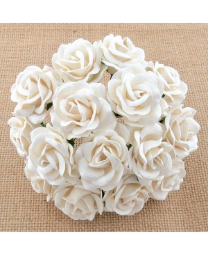 Popierinės gėlytės Promlee Flowers - White Chelsea Roses SAA-317-35, 35mm, 10vnt.