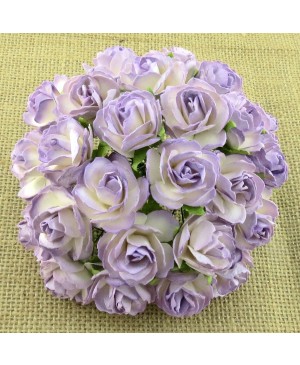 Popierinės gėlytės Promlee Flowers - Lilac-White Wild Roses SAA-322-30, 30mm, 10vnt.