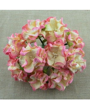 Popierinės gėlytės Promlee Flowers - Champagne-Pink Gardenia SAA-346-35, 35mm, 5vnt.