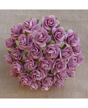 Popierinės gėlytės Promlee Flowers - Rose Pink Open Roses SAA-456-15, 15mm, 10vnt.