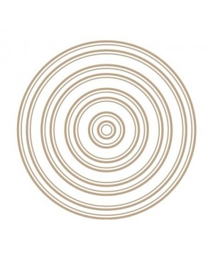Plokštelė folijavimui Spellbinders Glimmer Hot Foil plate - Essential Duo Lines Circles  (GLP-255), 9.60x9.60 - 1x1cm