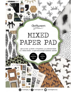 Skrebinimo popieriaus rinkinys Studio Light - Mixed Paper Pad 14.8x21cm, 48 lapų, 170 g/m²