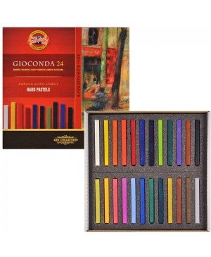 Spalvotos sausos pastelės rinkinys Koh-I-Noor Gioconda Hard Pastels, 24 spalvų